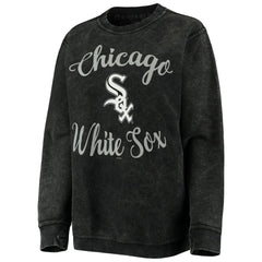 Chicago White Sox G-III 4Her by Carl Banks Women's Script Comfy Cord Pullover Sweatshirt - Black