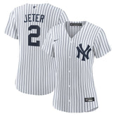 Derek Jeter New York Yankees Women's Home Replica Player Name Jersey - White/Navy | Nike