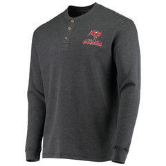 Tampa Bay Buccaneers Dunbrooke Logo Maverick Thermal Henley Long Sleeve T-Shirt - Charcoal for sale