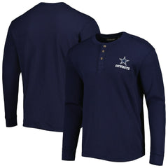 Dallas Cowboys Maverick Thermal Henley Long Sleeve T-Shirt - Navy discount