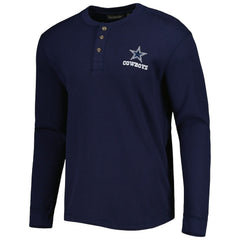 Dallas Cowboys Maverick Thermal Henley Long Sleeve T-Shirt - Navy discount