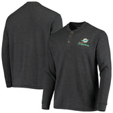 Miami Dolphins Dunbrooke Logo Maverick Thermal Henley Long Sleeve T-Shirt - Charcoal cheap