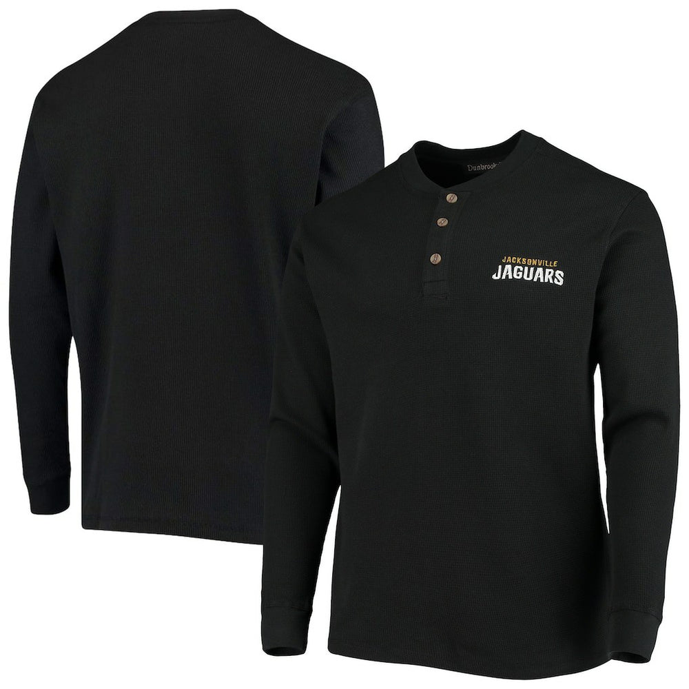 Jacksonville Jaguars Dunbrooke Logo Maverick Thermal Henley Long Sleeve T-Shirt - Black cheap