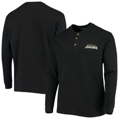 Jacksonville Jaguars Dunbrooke Logo Maverick Thermal Henley Long Sleeve T-Shirt - Black cheap