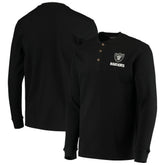 Las Vegas Raiders Dunbrooke Logo Maverick Thermal Henley Long Sleeve T-Shirt - Black sale