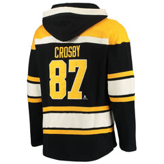 Sidney Crosby Pittsburgh Penguins '47 Player Name & Number Lacer Pullover Hoodie Black