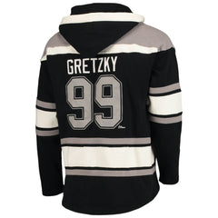 Wayne Gretzky Los Angeles Kings '47 Retired Player Name & Number Lacer Pullover Hoodie Black