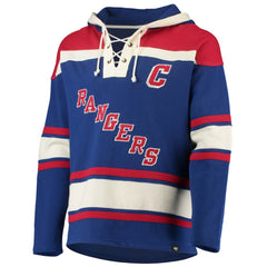 Wayne Gretzky New York Rangers '47 Retired Player Name & Number Lacer Pullover Hoodie Blue