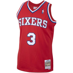 Allen Iverson Philadelphia 76ers 2002/03 Hardwood Classics Swingman Jersey - Red | Mitchell & Ness online