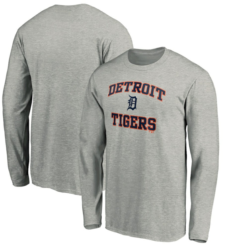 Detroit Tigers Team Heart & Soul Long Sleeve T-Shirt - Heathered Gray
