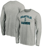 Seattle Mariners Team Heart & Soul Long Sleeve T-Shirt - Heathered Gray