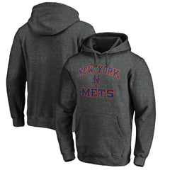 New York Mets MTO Label Heart & Soul Pullover Hoodie - Charcoal