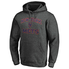 New York Mets MTO Label Heart & Soul Pullover Hoodie - Charcoal