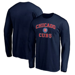 Men's Navy Chicago Cubs Team Heart & Soul Long Sleeve T-Shirt