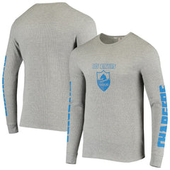 Los Angeles Chargers Junk Food Heavyweight Thermal Long Sleeve T-Shirt - Heathered Gray on sale