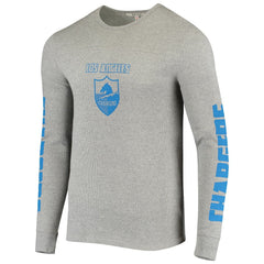 Los Angeles Chargers Junk Food Heavyweight Thermal Long Sleeve T-Shirt - Heathered Gray on sale