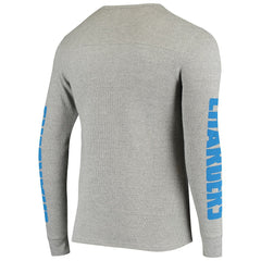 Los Angeles Chargers Junk Food Heavyweight Thermal Long Sleeve T-Shirt - Heathered Gray on sale