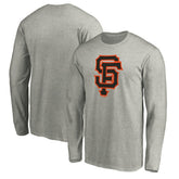 San Francisco Giants Official Team Logo Long Sleeve T-Shirt - Heather Gray