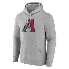 Arizona Diamondbacks Official Logo Fitted Pullover Hoodie - Heather Gray