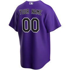 Colorado Rockies Alternate Replica Custom Jersey - Purple | Nike