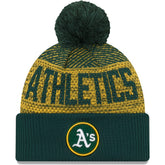 Athletics Authentic Collection Sport Cuffed Knit Hat with Pom - Green | New Era