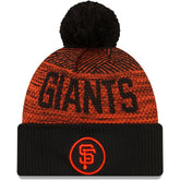 San Francisco Giants Authentic Collection Sport Cuffed Knit Hat with Pom - Black | New Era