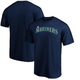 Seattle Mariners Official Wordmark Team T-Shirt - Navy