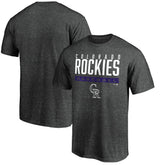 Colorado Rockies Win Stripe Logo T-Shirt - Charcoal