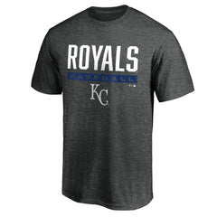 Kansas City Royals Win Stripe Logo T-Shirt - Charcoal