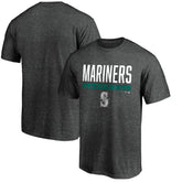 Seattle Mariners Win Stripe Logo T-Shirt - Charcoal