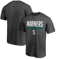 Seattle Mariners Win Stripe Logo T-Shirt - Charcoal