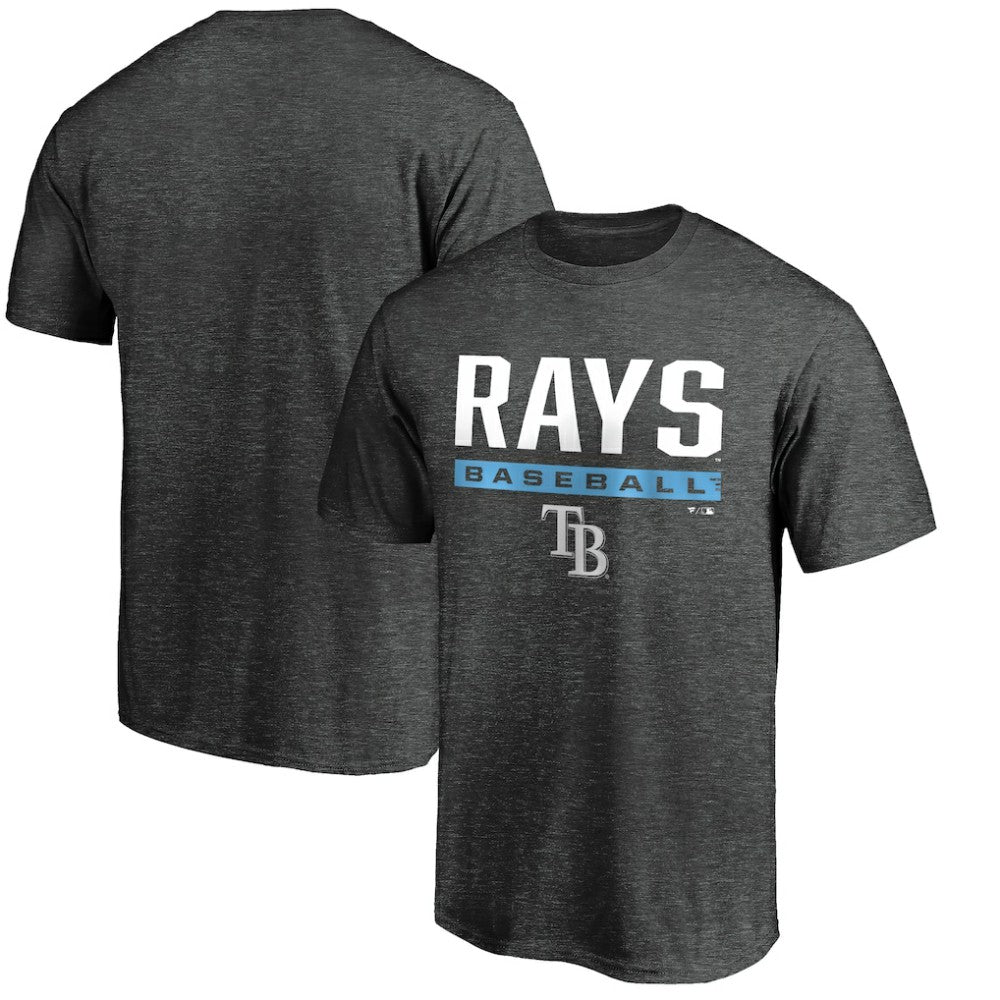 Tampa Bay Rays Win Stripe Logo T-Shirt II - Charcoal