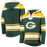 Green Bay Packers '47 Lacer V-Neck Pullover Hoodie - Green/Gold cheap