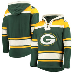 Green Bay Packers '47 Lacer V-Neck Pullover Hoodie - Green/Gold cheap