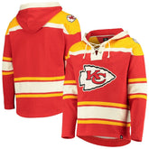 Kansas City Chiefs '47 Lacer V-Neck Pullover Hoodie - Red/Gold for sale
