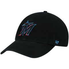 Miami Marlins Clean Up Adjustable Hat - Black | 47 brand