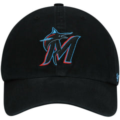 Miami Marlins Clean Up Adjustable Hat - Black | 47 brand