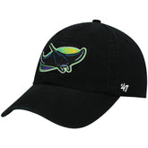 Tampa Bay Rays 2000 Logo Cooperstown Collection Clean Up Adjustable Hat - Black | 47 brand