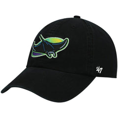 Tampa Bay Rays 2000 Logo Cooperstown Collection Clean Up Adjustable Hat - Black | 47 brand