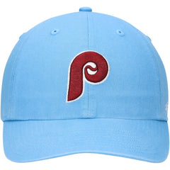 Philadelphia Phillies Logo Cooperstown Collection Clean Up Adjustable Hat - Light Blue | 47 brand