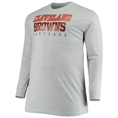 Cleveland Browns Big & Tall Practice Long Sleeve T-Shirt - Heathered Gray for sale