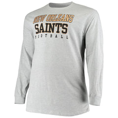 New Orleans Saints Big & Tall Practice Long Sleeve T-Shirt - Heathered Gray discount