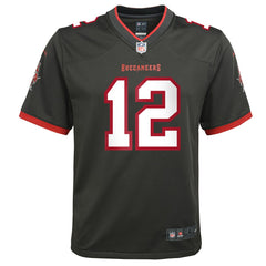 Tom Brady Tampa Bay Buccaneers Youth Alternate Game Jersey - Pewter | Nike discount