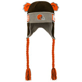 Cleveland Browns Preschool Wordmark Ears Trooper Knit Hat - Brown for sale