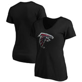 Atlanta Falcons Women's Midnight Mascot Logo V-Neck T-Shirt - Black for sale