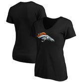 Denver Broncos Women's Midnight Mascot Logo V-Neck T-Shirt - Black online
