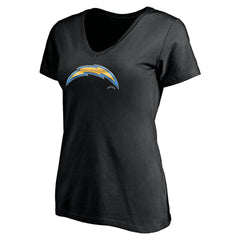 Los Angeles Chargers Women's Midnight Mascot Logo V-Neck T-Shirt - Black outlet