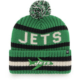 New York Jets '47 Bering Cuffed Knit Hat with Pom - Kelly Green for sale