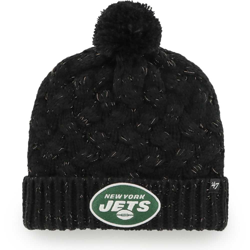 New York Jets '47 Women's Fiona Logo Cuffed Knit Hat with Pom - Black online