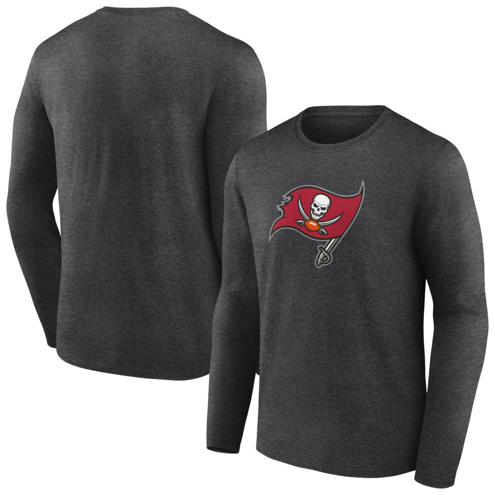 Tampa Bay Buccaneers Primary Team Logo Long Sleeve T-Shirt - Charcoal discount